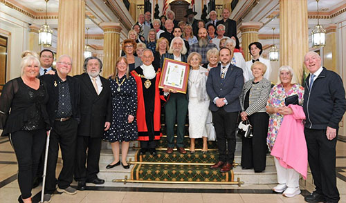 Charlie at Wallasey Town Hall